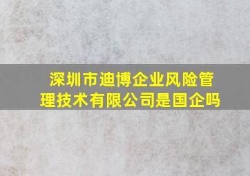 深圳市迪博企业风险管理技术有限公司是国企吗