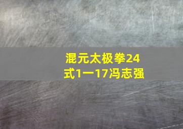 混元太极拳24式1一17冯志强