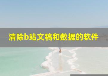 清除b站文稿和数据的软件