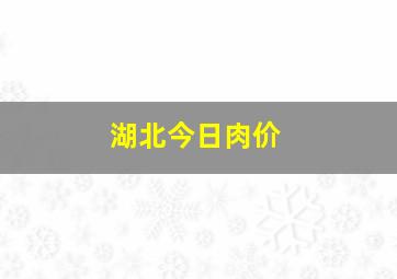 湖北今日肉价