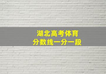 湖北高考体育分数线一分一段