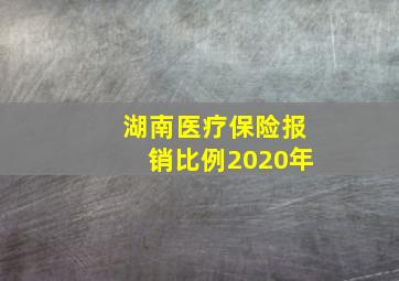 湖南医疗保险报销比例2020年