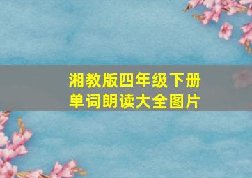 湘教版四年级下册单词朗读大全图片