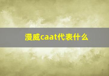 漫威caat代表什么