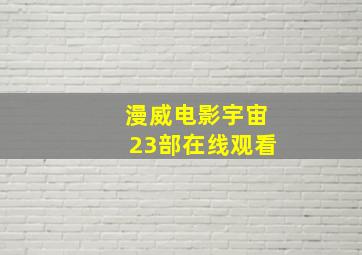 漫威电影宇宙23部在线观看