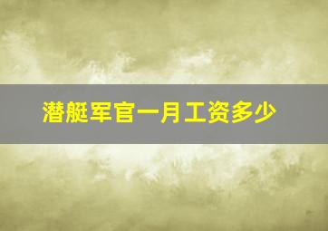 潜艇军官一月工资多少