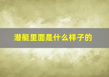 潜艇里面是什么样子的