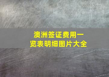 澳洲签证费用一览表明细图片大全