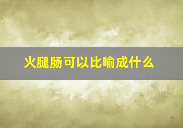 火腿肠可以比喻成什么