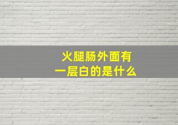 火腿肠外面有一层白的是什么