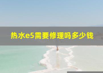 热水e5需要修理吗多少钱