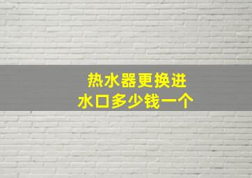 热水器更换进水口多少钱一个