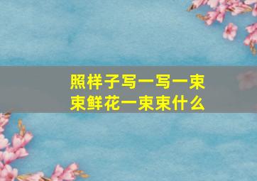 照样子写一写一束束鲜花一束束什么