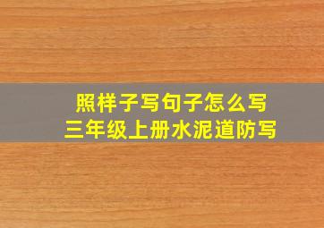 照样子写句子怎么写三年级上册水泥道防写