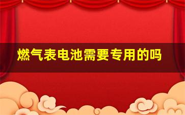 燃气表电池需要专用的吗