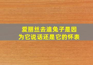 爱丽丝去追兔子是因为它说话还是它的怀表