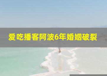 爱吃播客阿波6年婚姻破裂