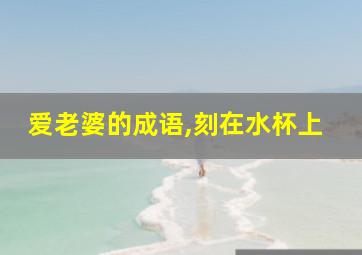 爱老婆的成语,刻在水杯上