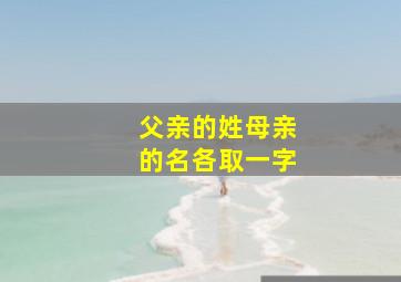 父亲的姓母亲的名各取一字