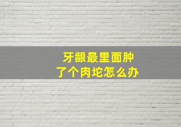 牙龈最里面肿了个肉坨怎么办