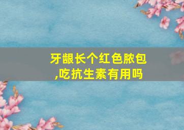 牙龈长个红色脓包,吃抗生素有用吗