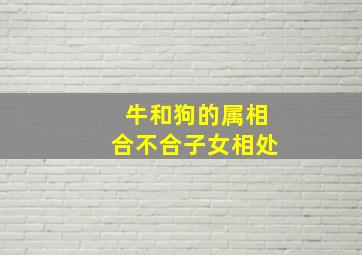 牛和狗的属相合不合子女相处