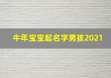 牛年宝宝起名字男孩2021