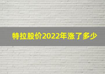 特拉股价2022年涨了多少