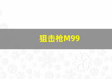 狙击枪M99