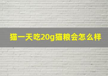 猫一天吃20g猫粮会怎么样