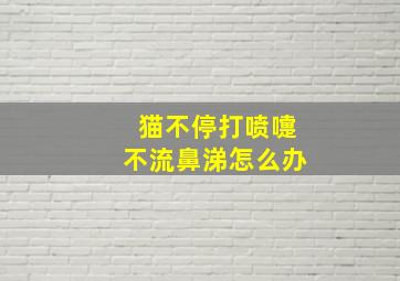 猫不停打喷嚏不流鼻涕怎么办