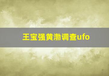 王宝强黄渤调查ufo