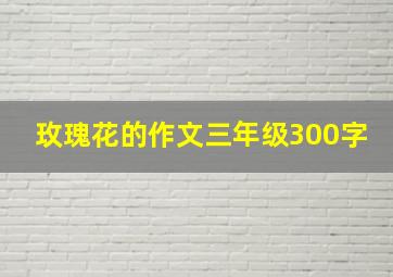 玫瑰花的作文三年级300字