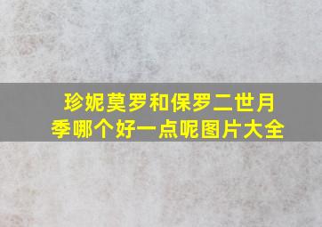 珍妮莫罗和保罗二世月季哪个好一点呢图片大全