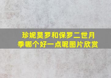 珍妮莫罗和保罗二世月季哪个好一点呢图片欣赏