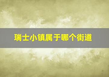 瑞士小镇属于哪个街道