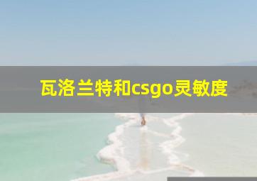 瓦洛兰特和csgo灵敏度