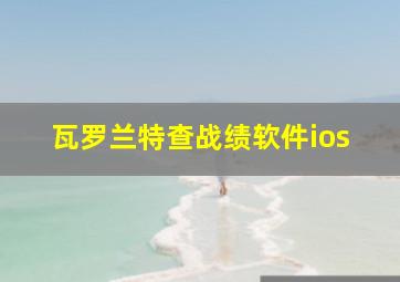 瓦罗兰特查战绩软件ios