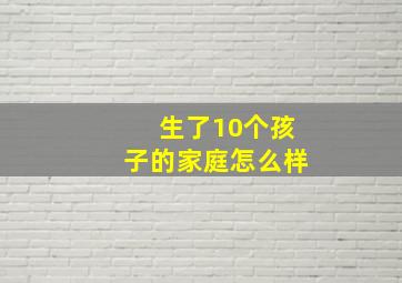 生了10个孩子的家庭怎么样