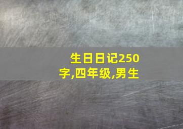 生日日记250字,四年级,男生