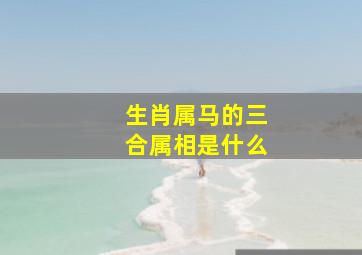 生肖属马的三合属相是什么