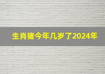 生肖猪今年几岁了2024年