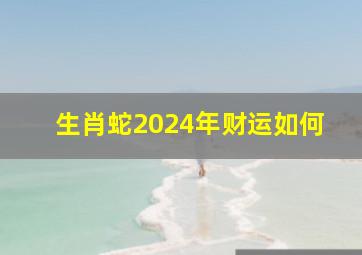 生肖蛇2024年财运如何