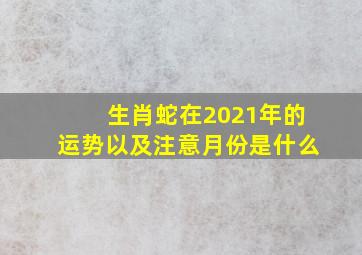 生肖蛇在2021年的运势以及注意月份是什么