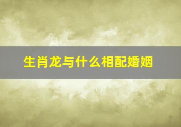 生肖龙与什么相配婚姻