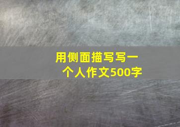 用侧面描写写一个人作文500字