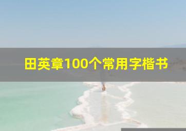 田英章100个常用字楷书