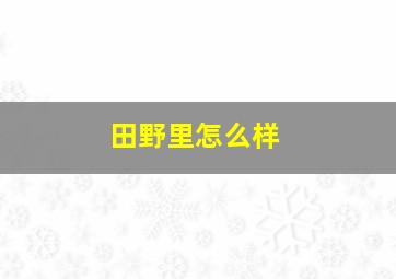 田野里怎么样