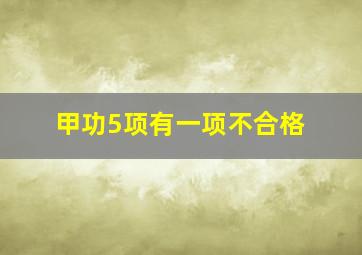 甲功5项有一项不合格