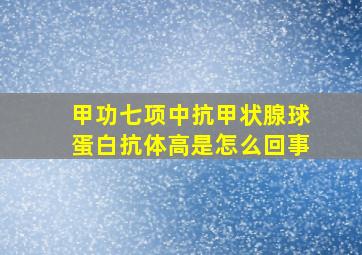 甲功七项中抗甲状腺球蛋白抗体高是怎么回事